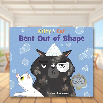 【预售】猫和猫弯曲变形Kitty And Cat Bent Out Of Shape英文儿童语言概念启蒙3-6岁精装Mirka Hokkanen进口原版书Candlewick Pr