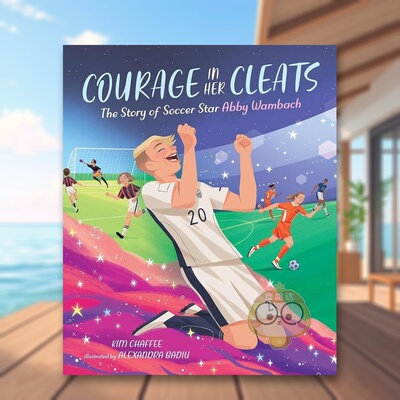 【现货】穿上球鞋的勇气足球明星艾比-万巴赫的故事英文儿童绘本人物传记进口原版书精装Courage In Her Cleats: The Story Of S书