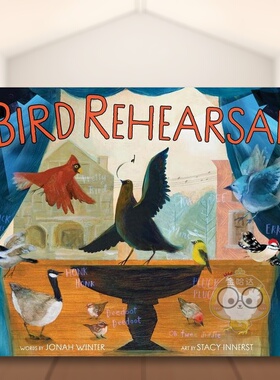 【预售】鸟儿的排练  纽约时报十佳绘本创作组合英文儿童绘本动物生态环保进口原版外版书精装3-6周岁Bird RehearsalJonah Winte书