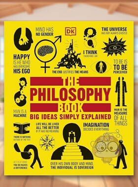 【预售】哲学书大道至简英文社会科学进口原版外版书精装14岁以上The Philosophy Book  Big Ideas Simply Explained DKDK书籍图书