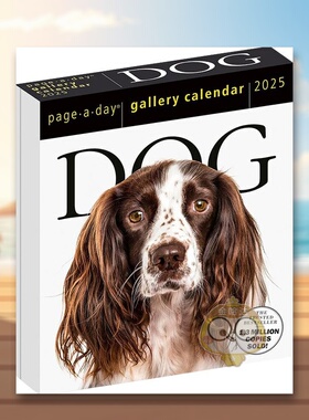 【现货】2025年日历优雅的犬类庆典英文文创日历进口原版14岁以上Dog Page-A-Day? Gallery Calendar 2025An Elegant Canine Ce书