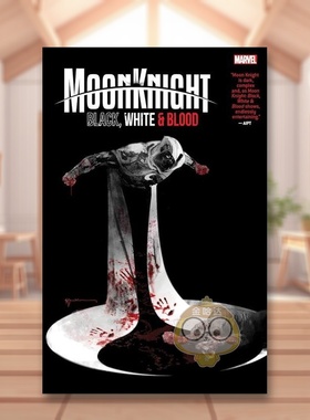 【预售】【Marvel】月光骑士黑白与血MOON KNIGHT BLACK WHITE & BLOOD英文漫画Bill Sienkiewicz简装进口原版书2946050书籍图书外