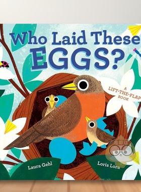 【预售】这些蛋是谁下的？ 趣味翻翻书英文儿童趣味进口原版外版书纸板书3-6周岁【Animal Traces】Who Laid These Eggs?Laura G书