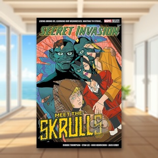 漫威精选遇见斯克鲁人英文漫画进口原版 Thomp书 Robbie Invasion 预售 漫威 Meet Marvel 书平装 Skrulls Select The Secret