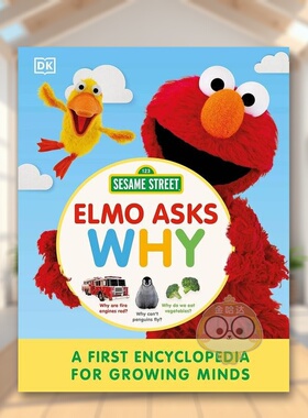 【现货】芝麻街Elmo问为什么：成长中的百科全书英文儿童绘本知识百科进口原版外版书Sesame Street Elmo Asks Why?: A First En书