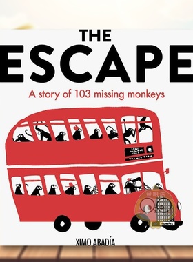 【预售】【Ximo Abadía】猴子逃跑啦 The Escape: A story of 103 missing monkeys 英文儿童绘本 动物/生态/环保原版进口书籍图