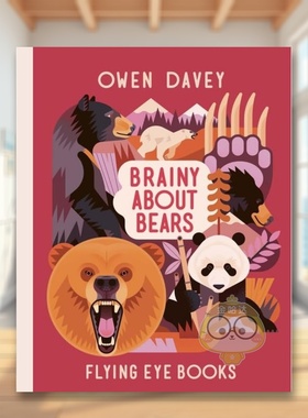 【现货】【欧文戴维动物系列】聪明的熊【Owen Davey Animals Series】Brainy About Bears英文儿童绘本动物生态环保Owen Davey精