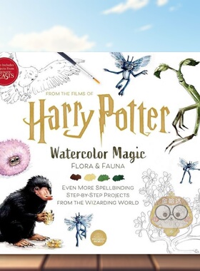【预售】哈利波特水彩魔法： 动植物英文影视进口原版外版书平装14岁以上Harry Potter: Watercolor Magic: Flora & Fauna Tugce书