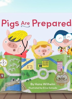 【现货】小猪准备好了英文儿童趣味进口原版书精装Pigs are Prepared Hans Wilhelm著Chronicle Books出版书籍图书外版正版
