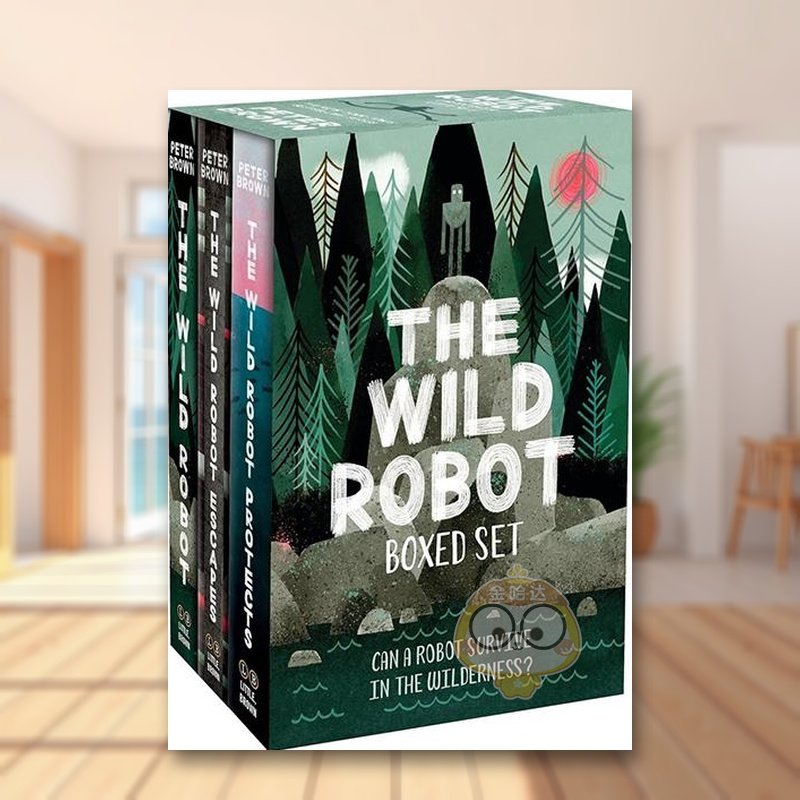 【预售】荒岛机器人套装英文文学小说进口原版外版书精装14岁以上The Wild Robot Boxed Set Brown Little, Brown Books for You书