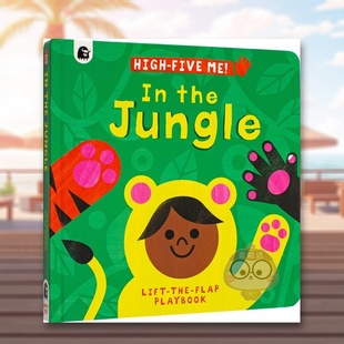 High 书Happy书 Aufranc进口原版 Jungle英文儿童趣味3 现货 丛林互动翻翻书 6岁纸板书Jess Five Carole Hitchman; the