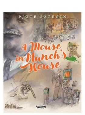 【现货】老鼠在蒙克家 A Mouse in Munch's House 原版英文儿童艺术启蒙