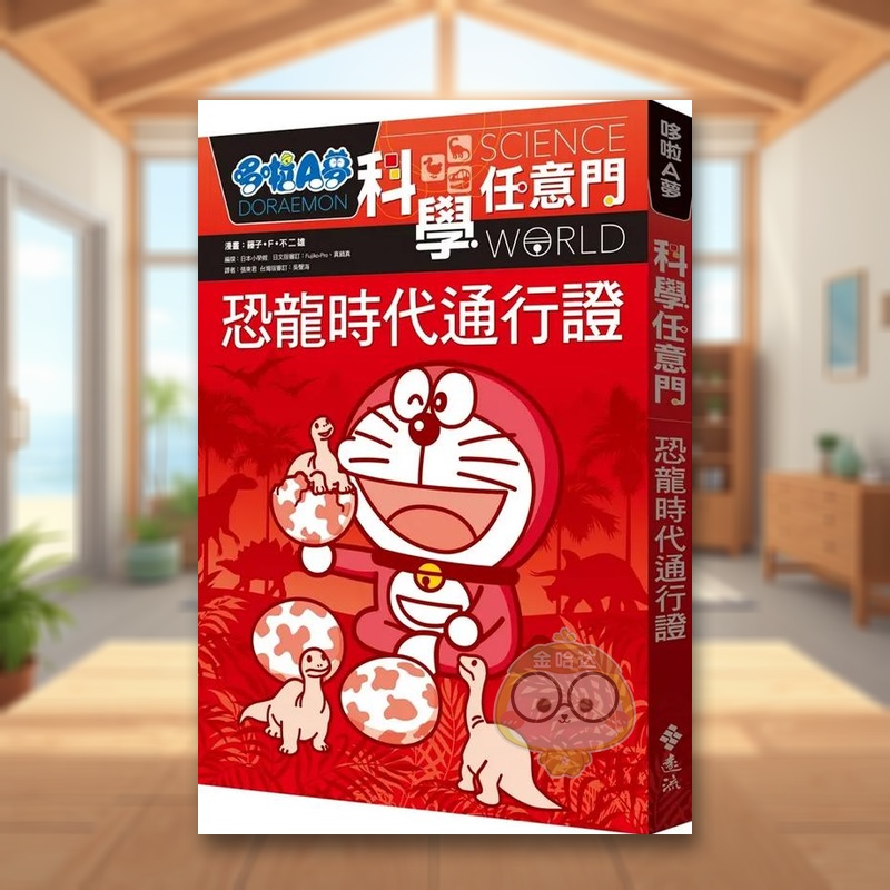 【预售】哆啦A梦科学任意门1:恐龙时代通行证中文繁体童书儿童青少年读物进口原版外版书藤子 F 不二雄, 日本小学馆  远流事业平