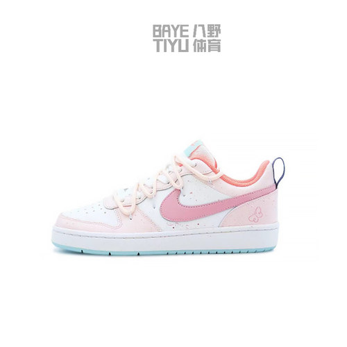 球鞋定制Nike Court Borough溢梵桁芽 晚睡仙女蝶恋 低帮女子板鞋