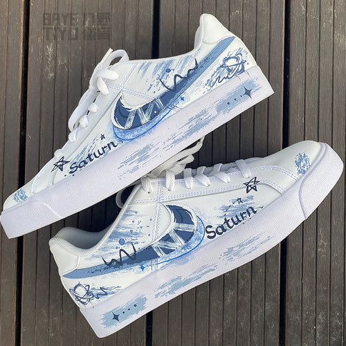 定制球鞋 Nike Court Royale 断裂时空 做旧 低帮 板鞋 男女同款