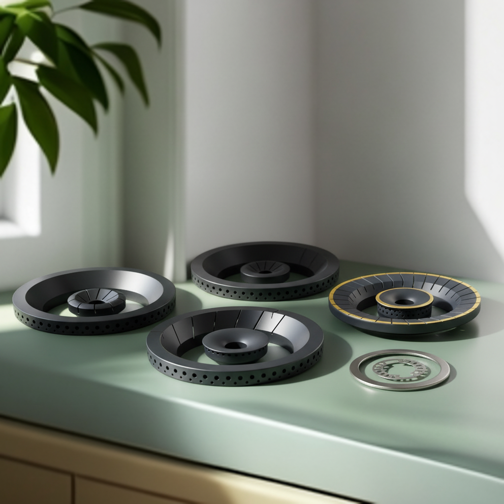 嵌入式燃气灶具配件120#内扣铸铁煤气炉头分火器分火盖钢盖炉火芯