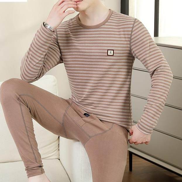 秋冬季新款男款防寒青少年发热德绒高中生秋冬季打底衫恒温加厚