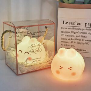 网红卡通小夜灯卧室可爱兔子氛围灯装饰摆件精致生日礼物送女孩子