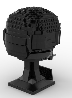 MOC-104977 人头系列 纯黑头盔 电子图纸 635PCS