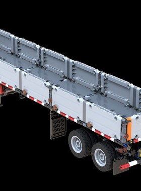 MOC-88101 42078 马克美式40'垂侧半挂车 双轮胎 697片 积木 电子