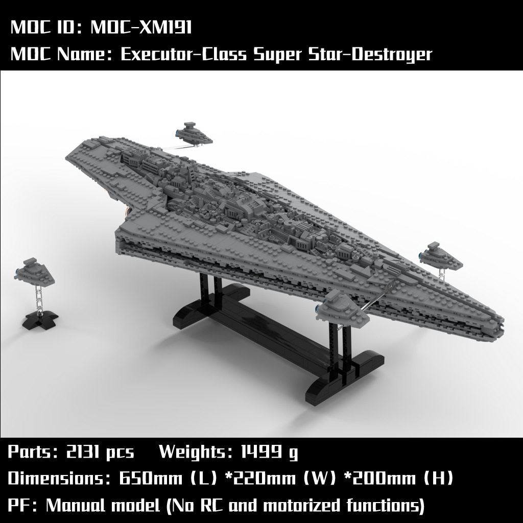 MOC-XM191 执行者级超级歼星舰 2131片 电子图纸 拼插积木