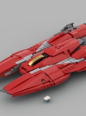 MOC-71475 1:250比例精英危险曼巴638片电子图纸 拼插积木红积木