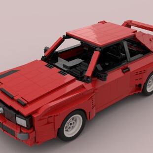 Aud运动 1984年 Quattro 5速 1423片 MOC 电子图纸 XM102