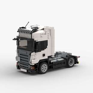 国产拼装 MOC 884pcs 斯堪尼亚R系列重型卡车 积木 0624