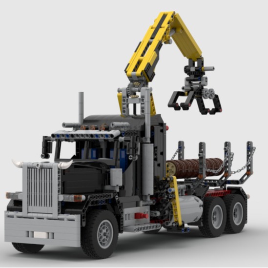 MOC-154900 Peterbilt 389 圆木卡车 1935片 黑色替换棕色