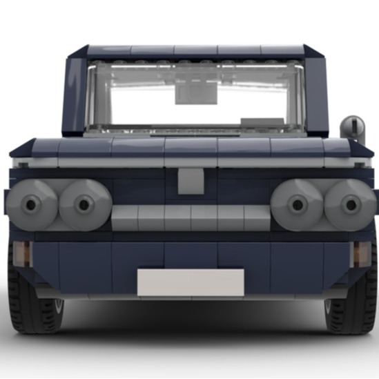 MOC-68791 复古老爷车 电子图纸 拼插积木 1189片 浅灰替换银灰