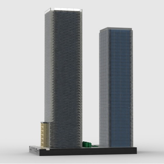 MOC-XM027 1/650 比例的阿德莱德湾中心 拼插积木 3840片