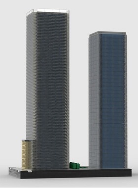 MOC-XM027 1/650 比例的阿德莱德湾中心 拼插积木 3840片