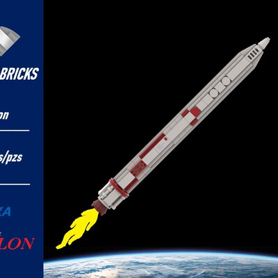 MOC-XM377 电子图纸 133片 拼插积木 Epsilon（1:110比例） 火箭