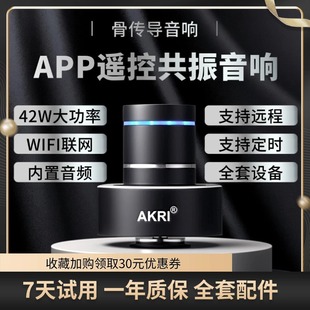 AKRI共振音箱骨传导音响远程控制艾丁防噪音反震动神器自动穿透型