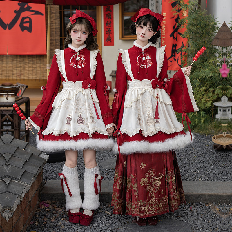 来信与诗·飞花令｜WP原创副牌新年款重工刺绣大袖op裙马面围裙冬,女装/女士精品,汉服连衣裙,淘宝优惠券,粉丝福利购,淘宝优惠卷