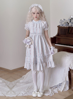 【安妮梦境op】withpuji原创设计纯棉doll感领口重工打揽lolita