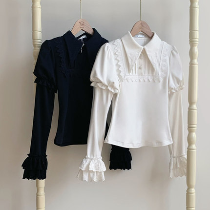 来信与诗·誓约｜WP原创副牌双色尖领针织弹力保暖内搭秋冬lolita