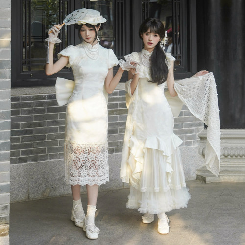 来信与诗·琼华｜WP原创副牌 中华风鱼尾旗袍连衣裙双子lolita