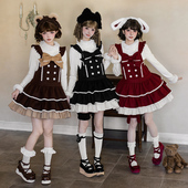 十日町小雪 withpuji原创设计doll感熊兔猫三段背带裙三子冬lo