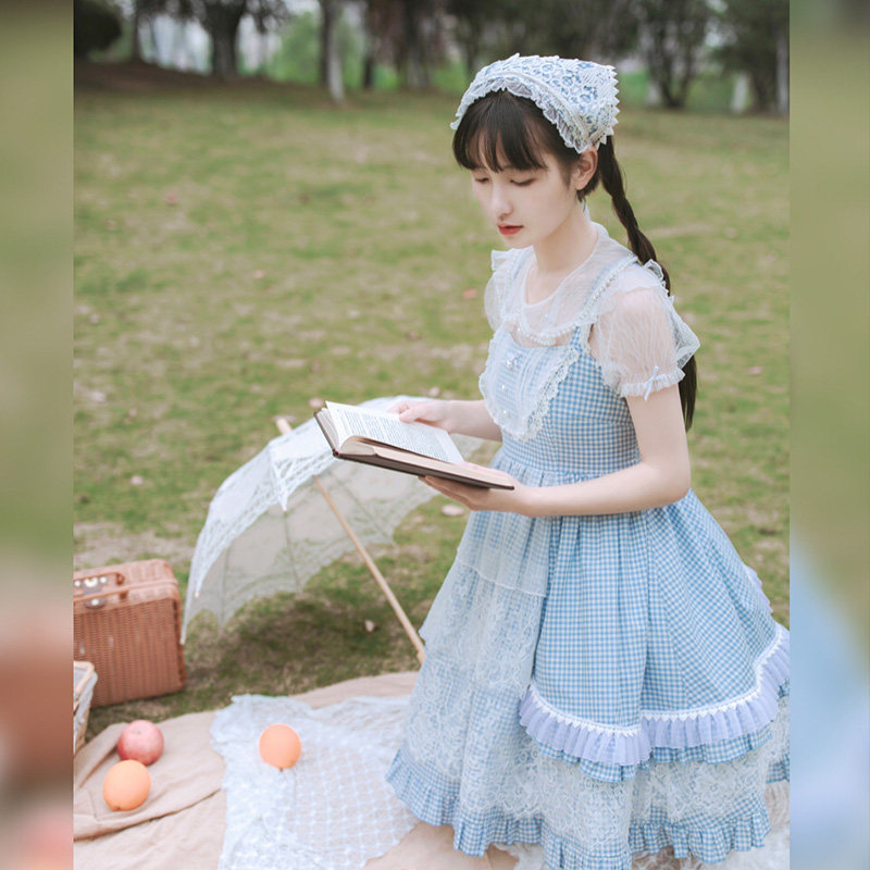 【甜甜点心jsk 蓝格】withpuji原创设计 白菜国牌田园风lolita|ruв категории Женская одежда, рубашка - от Buy2taobao.com для оказания профессиональной услуги покупки агента Taobao