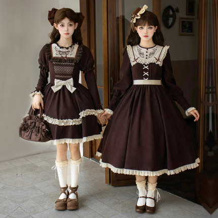 【布朗小姐 op】withpuji原创设计 cla花束刺绣长短lo裙双秋款