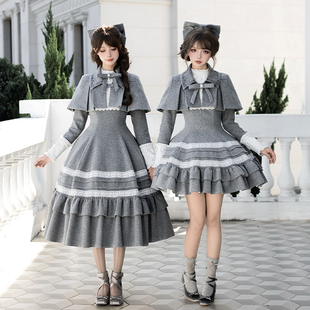 来信与诗·旧忆｜WP原创副牌优雅灰色荷叶边op小斗篷双子冬lolita