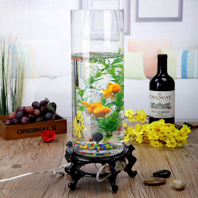 玻璃充氧家用小型桌面包邮水族箱
