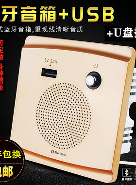 86型蓝牙音响带USB充电插座