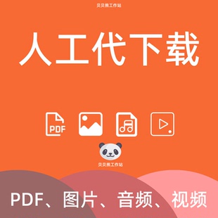 人工代下载服务网页PDF文件网站视频音频图片画册文档doc照片相片