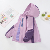 女童冲锋衣外套2026新款 加绒风衣 时髦一体绒秋上衣休闲儿童春秋季