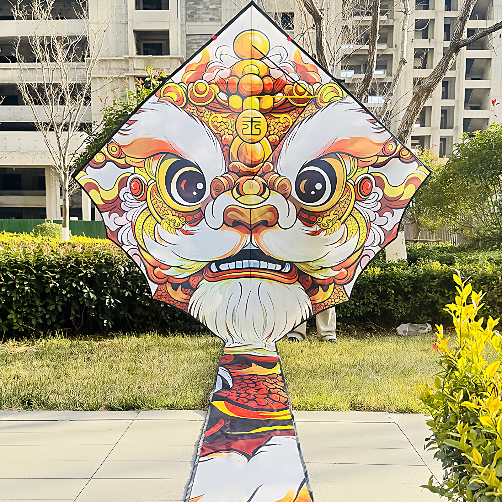 特大号醒狮风筝微风易飞长尾