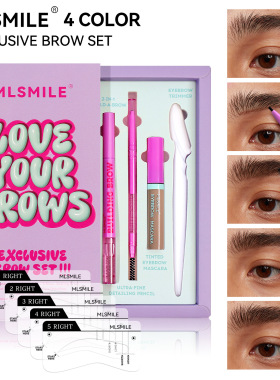Eye Brow Style Shape Kit With Eyebrows Pencil Pomade Brush