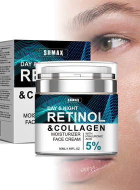 Retinol Cream for Face Collagen Moisturizer Day Night Use