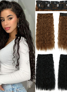 5 clips long straight hair extension hairpieces women hair